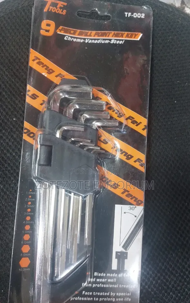 9pcs Hex Key Set - T10 to T50 - 1