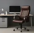 Kiti cha Ofisi cha Ergonomic chenye Mgongo Mrefu - Brown - 2