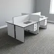 White 4-Way Local Workstation - 3
