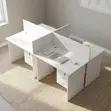 White 4-Way Local Workstation - 4