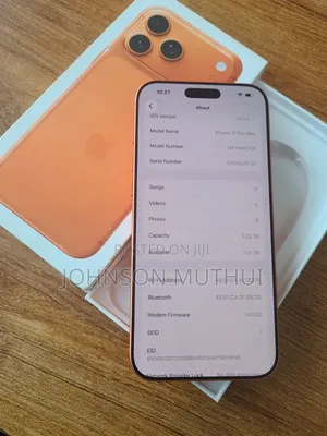 Apple iPhone 17 Pro Max 1TB Rangi ya Chungwa