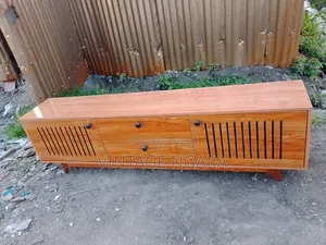 Quality 6 Feet Wooden TV Stand - Brown