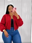 Fancy Jacket with Zipper Closure - 4