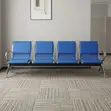 4-Link Blue Guest Waiting Bench - 2
