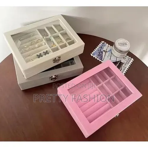 Velvet Jewelry Organizer Box - 1