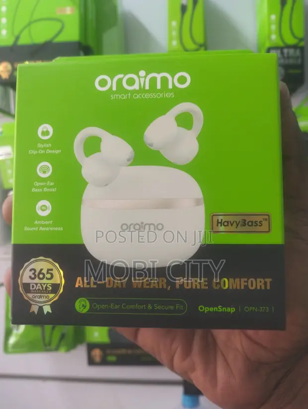 Oraimo OpenSnap OPN-373 Wireless Headphones - White - 1