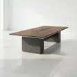 Imported Boardroom Table - Brown Wood - 1