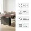 Imported Boardroom Table - Brown Wood - 2