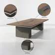 Imported Boardroom Table - Brown Wood - 3
