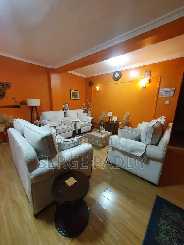7 Seater Sofa Set - Cream/Off-White - 1
