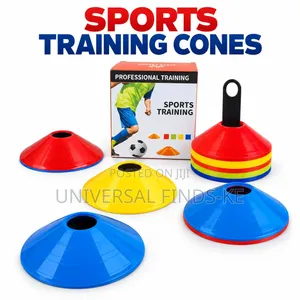 50 Vipande vya Cones za Mafunzo za Rangi Nyingi kwa Michezo & Fitness