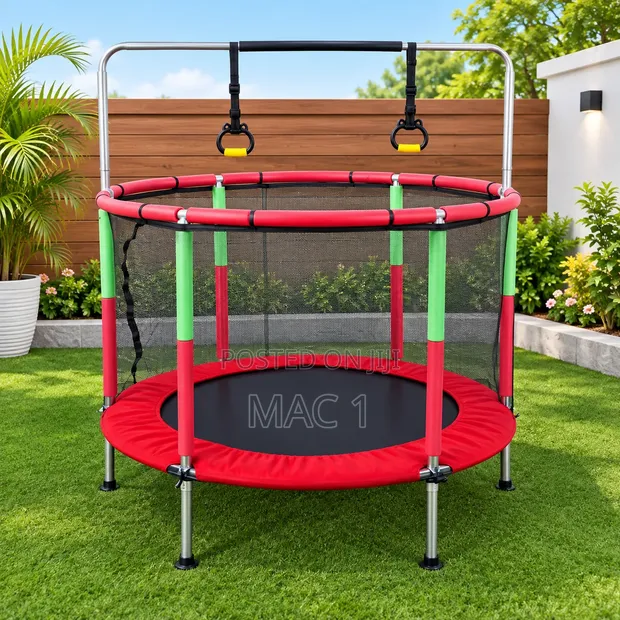 Kids 4FT Trampoline with Safety Enclosure - 1