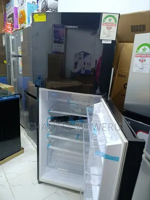 Mika Black Double Door Fridge 305L