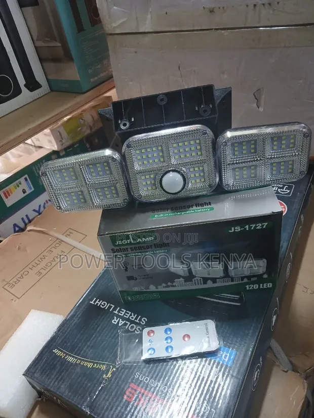 3-Head Solar Street Light with Remote & Motion Sensor - 1