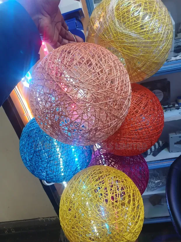 Coloured Sisal Lampshade - 1