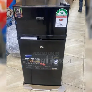 Ecomax 108L Fridge Mlango Mbili na Fridge Guard Bure