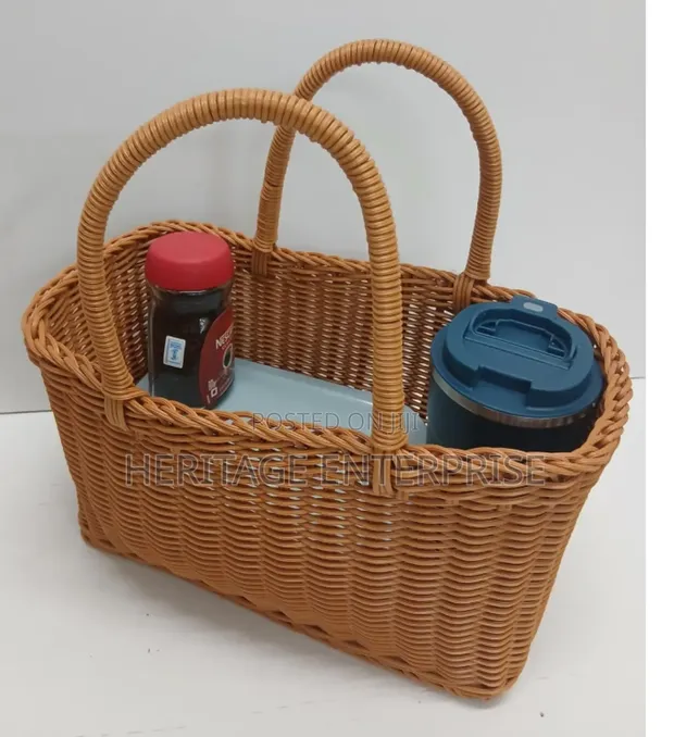 Woven Rattan Storage Basket 22cm - 1