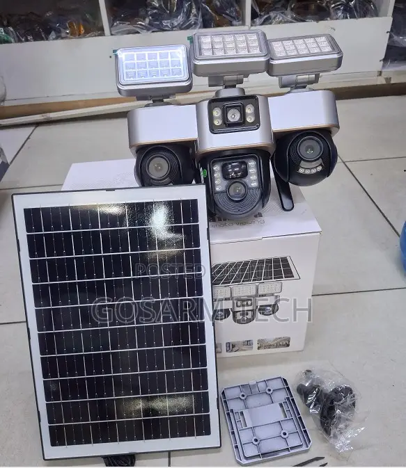 V380 Triple Lens Outdoor Solar 4G Camera - 1