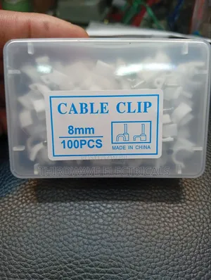8mm Round Cable Clips (Pack of 100)