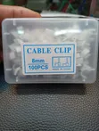 8mm Round Cable Clips (Paketi ya 100) - 1