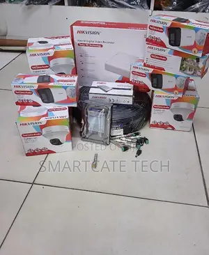 8CH Hikvision Camera Kit ya Usalama - 4 Dome + 4 Bullet + Siren