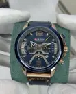 Curren Men's Blue/Black Leather Strap Watch - 1