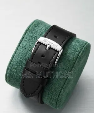Curren Men's Blue/Black Leather Strap Watch