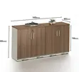 GE 4-Door Office Storage Credenza - Brown - 2