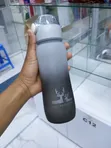 Frosted Plastic Water Bottle with Straw - 3