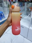 Frosted Plastic Water Bottle with Straw - 5