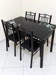 4 Seater Black Dining Chair - 2