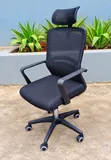 Ergonomic Office Chair with Headrest - Black - 1