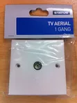 TV Outlet Socket - Single Gang Coaxial - 2