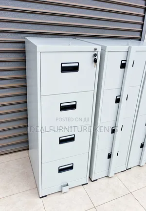 4-Drawer Metal Filing Cabinet - Office File Cabinet Grey