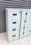 4-Drawer Metal Filing Cabinet - Office File Cabinet Grey - 1