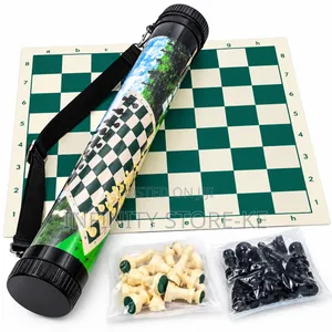 Roll-Up Chess Mat na Set Kamili - 50x50cm
