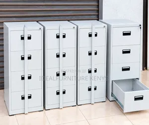 Boss Office Products Kabati la Metal la Droo 4 la Kupanga la Wima