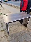 Modern Executive Office Desk with 3 Drawers - Dark Wood - 3
