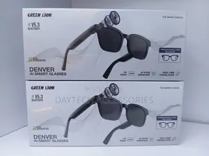 Green Lion Denver AI Smart Camera Glasses Nyeusi
