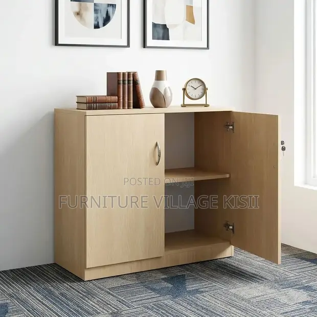 Wooden Office Credenza Cabinet - 1