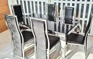Seti ya Meza ya Kula ya Mstatili Mpya Kabisa (Inaketi 6)