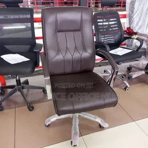 Executive High Back Office Chair - Brown Leather