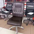 Executive High Back Office Chair - Brown Leather - 4