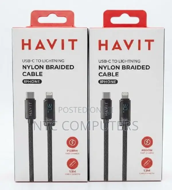 Kebo ya Havit CB6246 USB-C hadi Lightning (1.2m) - 1