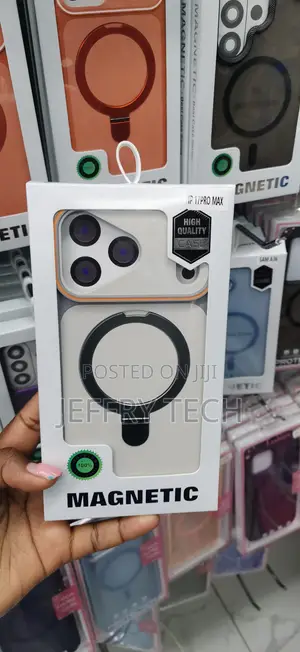 Magnetic Case with Folding Ring Stand for iPhone 17 Pro Max