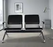 2-Seater Office Waiting Bench - Padded Leather - 2