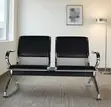 2-Seater Office Waiting Bench - Padded Leather - 5