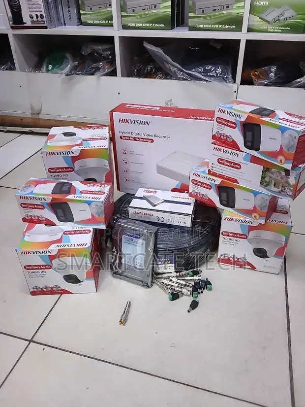 Hikvision 8CH CCTV Security System - 4 Dome + 4 Bullet with Siren - 1