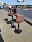 Modern Brown Bar Stool Chair with Padded Seat - 4
