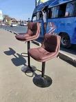 Modern Brown Bar Stool Chair with Padded Seat - 5